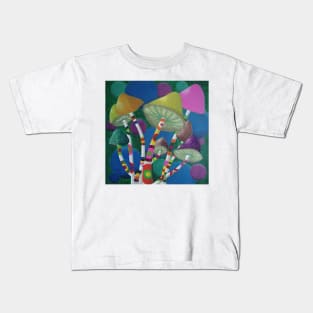 Mushrooms abstract Kids T-Shirt